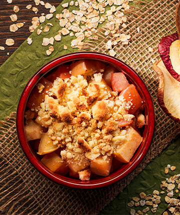 Apfel-Marroni-Crumble